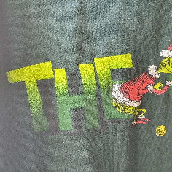 Vintage AAA Dr Seuss 2001 T shirt THE GRINCH Graphic Large Green Short Sleeve - Picture 6 of 10